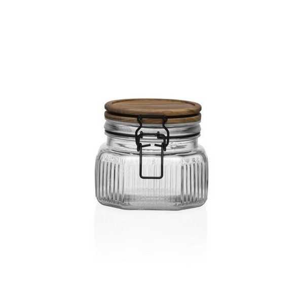 Tarro con Tapa Madera Acacia 600ML Vidrio [LOTE DE 8 Unidades] VERSA