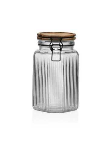 Tarro con Tapa Madera Acacia 1.500ML Vidrio [LOTE DE 6 Unidades] VERSA