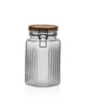 Tarro con Tapa Madera Acacia 1.500ML Vidrio [LOTE DE 6 Unidades] VERSA