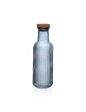 Botella Azul Rayas 1000ML 8.7X8.7X27.8CM 22500038 [LOTE DE 8 Unidades] VERSA