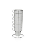 Set 6 Tazas Cafe con Stand Porcelana 150ML 20090596 [LOTE DE 4 Unidades] VERSA