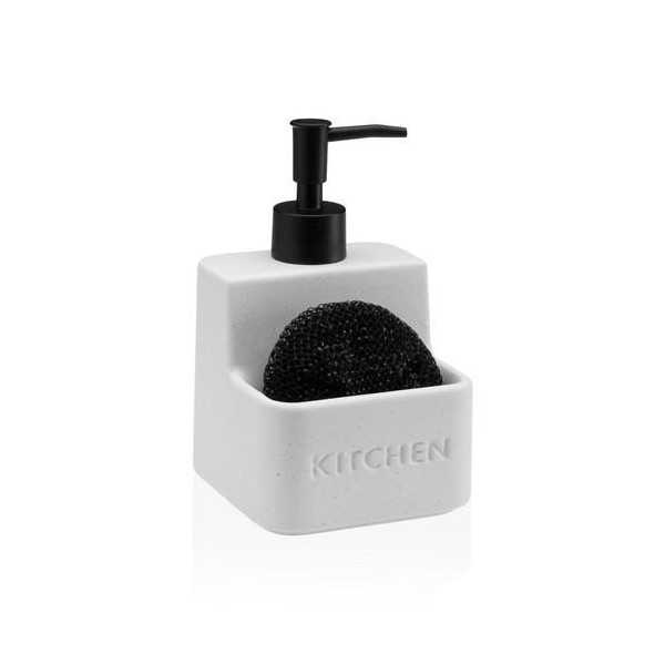 Dispensador Estropajero Blanco 10.5X10.5X16.8CM [LOTE DE 4 Unidades] VERSA