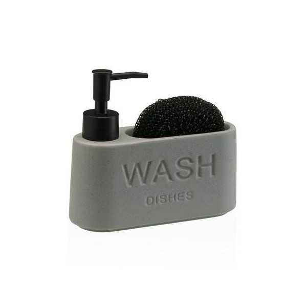 Dispensador Estropajero Gris 17.3X6.3X15CM [LOTE DE 4 Unidades] VERSA