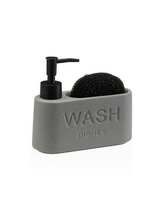 Dispensador Estropajero Gris 17.3X6.3X15CM [LOTE DE 4 Unidades] VERSA
