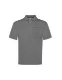 Polo Manga Corta Gris 1 Bolsillo Talla XL 100-GR [LOTE DE 4 Unidades] VESIN