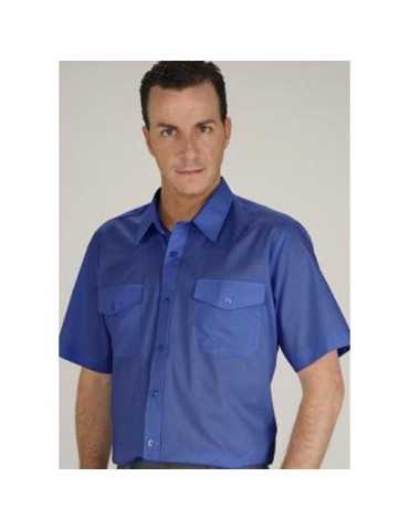 Camisa Manga Corta 2 Bolsillos Tergal Azulina 46 [LOTE DE 4 Unidades] VESIN