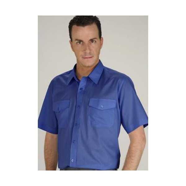 Camisa Manga Corta 2 Bolsillos Tergal Azulina 46 [LOTE DE 4 Unidades] VESIN