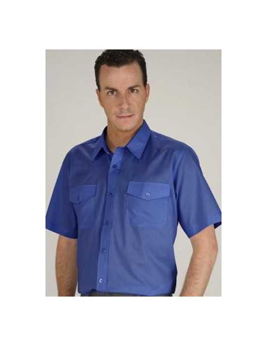 Camisa Manga Corta 2 Bolsillos Tergal Azulina 46 [LOTE DE 4 Unidades] VESIN