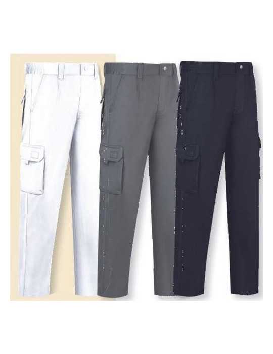 Pantalón Stretch Multibolsillos L9000 Gris Talla 44 [LOTE DE 2 Unidades] VESIN