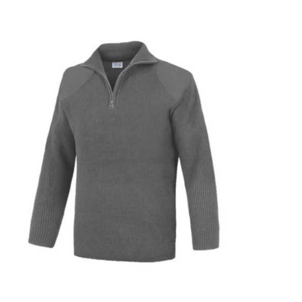 Jersey Cuello Alto con Cremallera Gris JCC200GR- M [LOTE DE 4 Unidades] VESIN