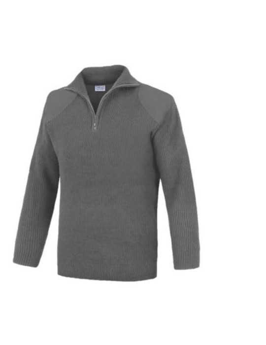 Jersey Cuello Alto con Cremallera Gris JCC200GR- M [LOTE DE 4 Unidades] VESIN