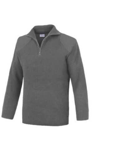 Jersey Cuello Alto con Cremallera Gris JCC200GR- L [LOTE DE 4 Unidades] VESIN