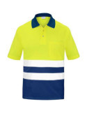 Polo Alta Visibilidad Bicolor Manga Corta Azul 3XL [LOTE DE 4 Unidades] VESIN
