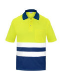 Polo Alta Visibilidad Bicolor Manga Corta Azul XL [LOTE DE 4 Unidades] VESIN