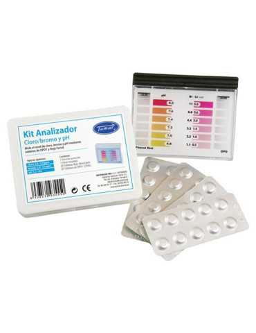 Kit Analizador Tableta Cloro-Bromo-PH Generico [LOTE DE 4 Unidades] TAMAR-YEAL