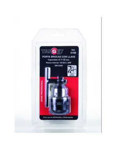 Portabrocas con Llave 1-13 Rosca 1/2-20 PB5166 [LOTE DE 2 Unidades] TARGET