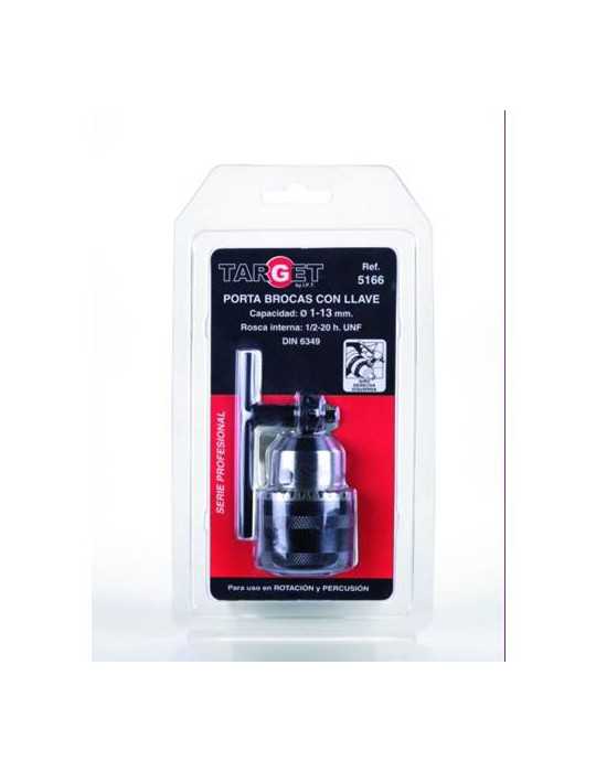 Portabrocas con Llave 1-13 Rosca 1/2-20 PB5166 [LOTE DE 2 Unidades] TARGET