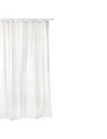 Cortina Baño Poliéster 140X200 Blanco Anillas [LOTE DE 2 Unidades] TATAY