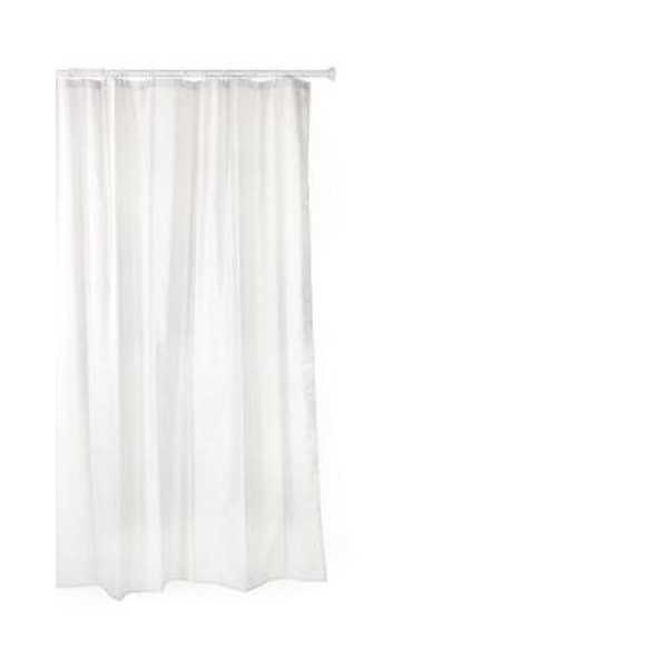Cortina Baño Poliéster 140X200 Blanco Anillas [LOTE DE 2 Unidades] TATAY