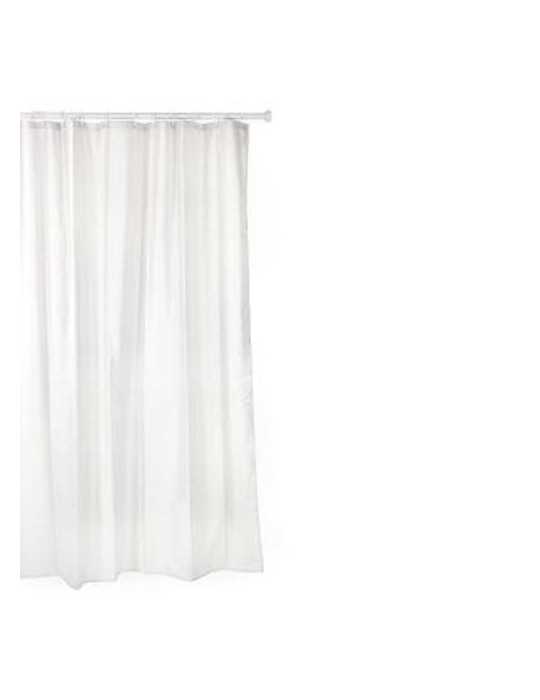 Cortina Baño Poliéster 140X200 Blanco Anillas [LOTE DE 2 Unidades] TATAY