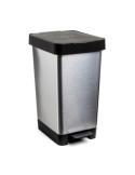 Cubo Pedal 25 litros Smart Steel Gris 1021301 [LOTE DE 2 Unidades] TATAY