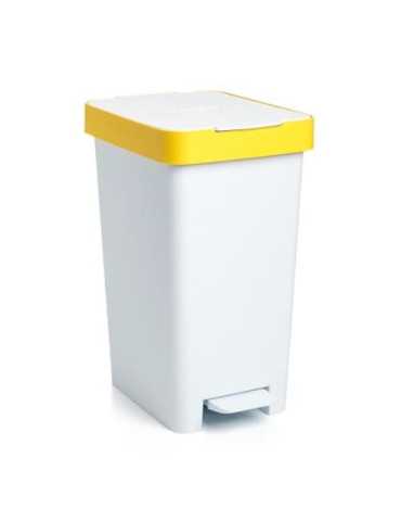 Cubo Pedal 25 litros Smart Amarillo Reciclaje [LOTE DE 2 Unidades] TATAY