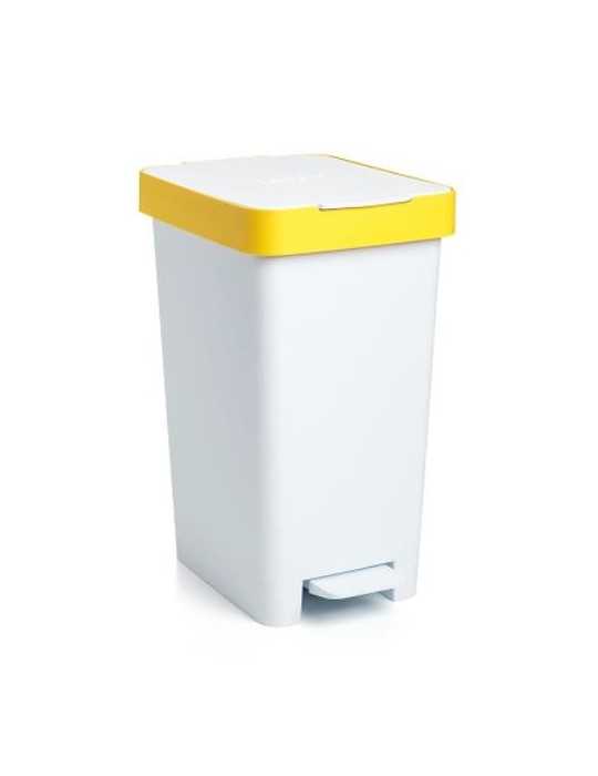 Cubo Pedal 25 litros Smart Amarillo Reciclaje [LOTE DE 2 Unidades] TATAY