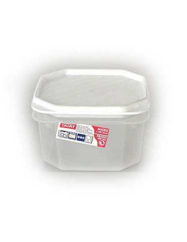 Contenedor Alimentos 0.6 L Blanco 1160101 [LOTE DE 12 Unidades] TATAY