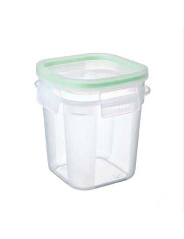 Cont. Alimentos 0.7 L Click/Clack Transparente/Verde [LOTE DE 6 Unidades] TATAY