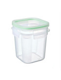 Cont. Alimentos 0.7 L Click/Clack Transparente/Verde [LOTE DE 6 Unidades] TATAY