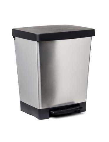 Cubo Pedal Cubik Steel 23 L.metalizado 1020609 [LOTE DE 2 Unidades] TATAY