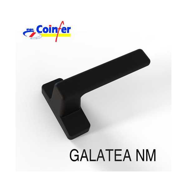 Juego Manillas Galatea 6 Agujeros Negro 3261 [LOTE DE 4 Unidades] TECNAC