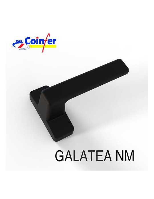 Juego Manillas Galatea 6 Agujeros Negro 3261 [LOTE DE 4 Unidades] TECNAC