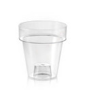 Maceta Plástico Transparente 20CM Porto Clear [LOTE DE 4 Unidades] TERAPLAST