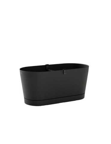 Jardinera con Reserva Agua+plato 40CM. GRI. OSCUR Vega [LOTE DE 4 Unidades] TERAPLAST