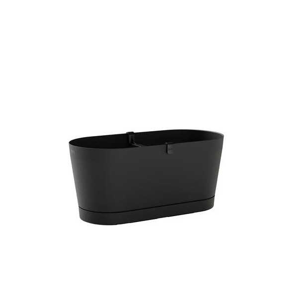 Jardinera con Reserva Agua+plato 40CM. GRI. OSCUR Vega [LOTE DE 4 Unidades] TERAPLAST