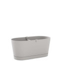Jardinera con Reserva Agua+plato 40CM. BLANCO Cloud [LOTE DE 4 Unidades] TERAPLAST