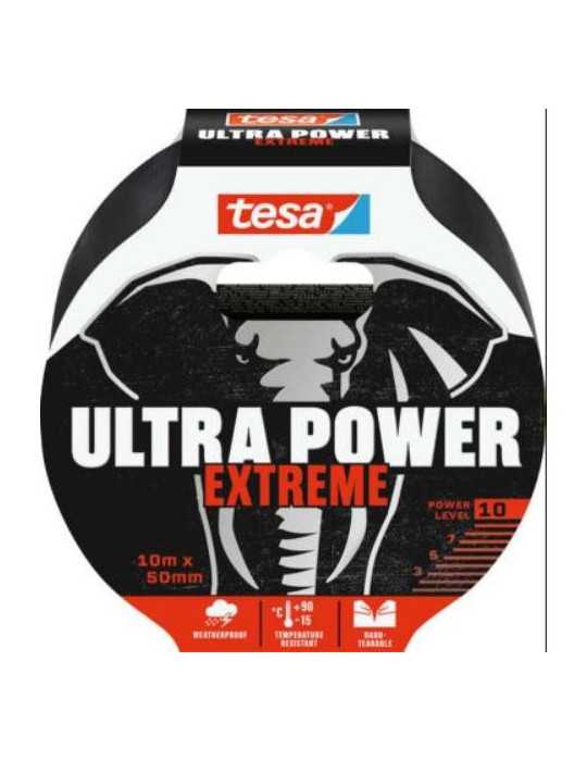 Cinta Ultra Power Extreme 10M:50MM 56622 [LOTE DE 2 Unidades] TESA