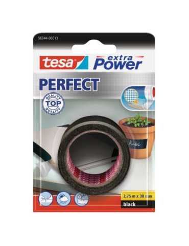 Cinta Tejido Extra Power Perfect 2,75MX38MM. NEGRA [LOTE DE 6 Unidades] TESA