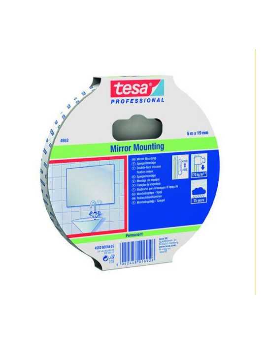 Cinta Fijación 2 Caras para Espejos 5MX19MM [LOTE DE 4 Unidades] TESA