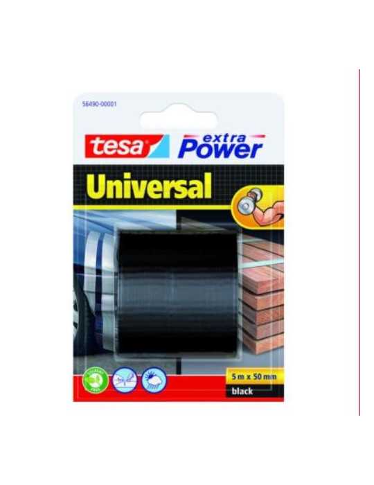 Rollo Cinta Americana Negra 5X50 56490 [LOTE DE 6 Unidades] TESA