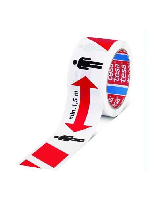 Cinta de Distanciamiento Social 50MX50MM 58263 [LOTE DE 4 Unidades] TESA