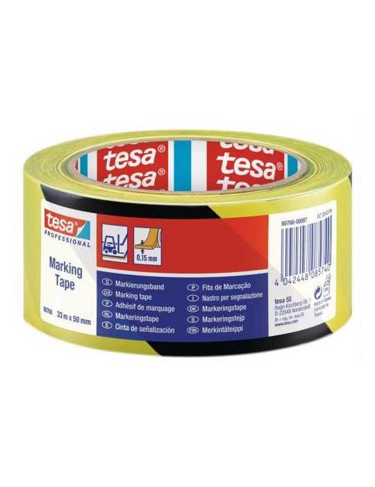 Cinta Señalizadora Negra/Amarilla 33X50 60760 [LOTE DE 4 Unidades] TESA