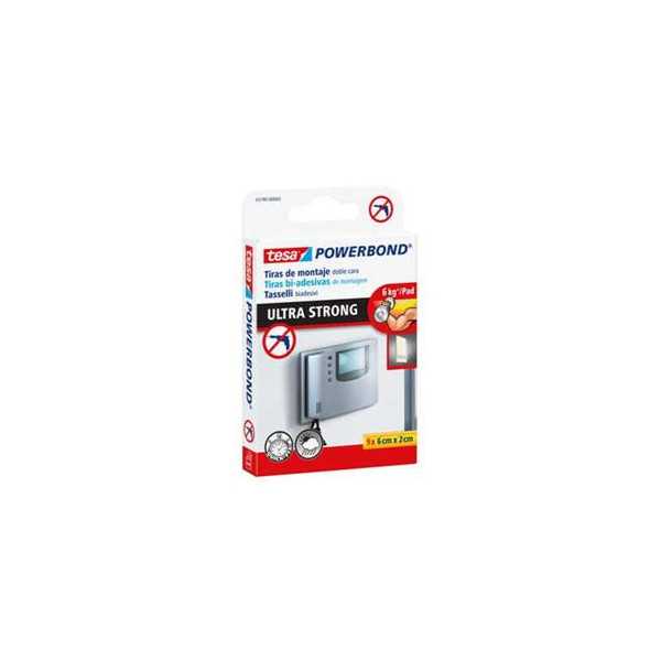 Cinta Doble Cara 9 Tiras Powerbond [LOTE DE 4 Unidades] TESA