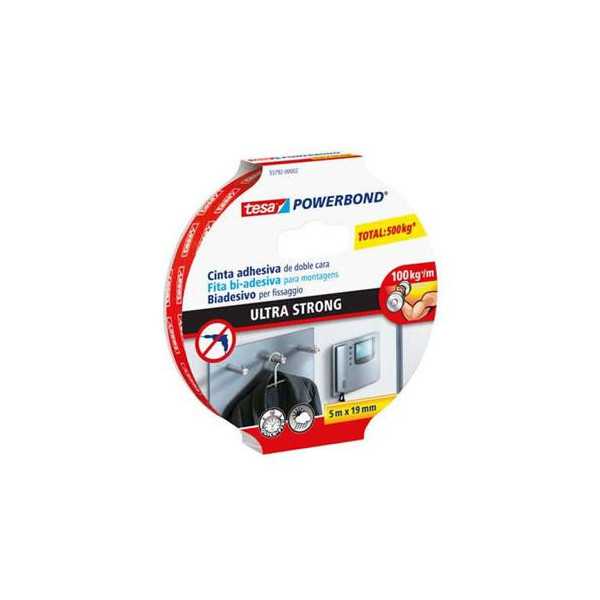 Cinta Doble Cara 5 M.X19 mm Powerbond [LOTE DE 2 Unidades] TESA