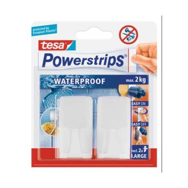 Gancho Rectangular Waterproof Blanco 59701 [LOTE DE 6 Unidades] TESA