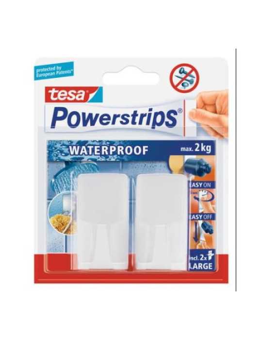Gancho Rectangular Waterproof Blanco 59701 [LOTE DE 6 Unidades] TESA