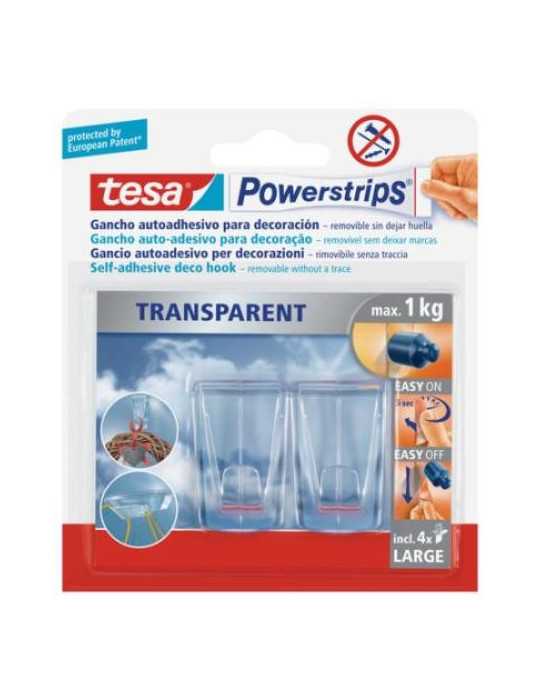 Gancho Transparente 58813 [LOTE DE 6 Unidades] TESA