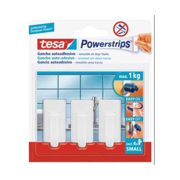 Gancho Pequeño Clasico Blanco 57530 [LOTE DE 6 Unidades] TESA
