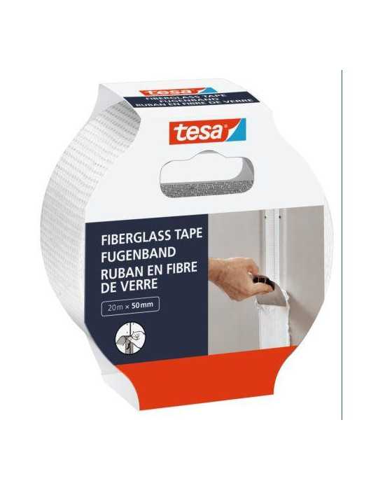 Cinta Reparacion Paredes Fibra de Vidrio 20 m X 50 [LOTE DE 6 Unidades] TESA